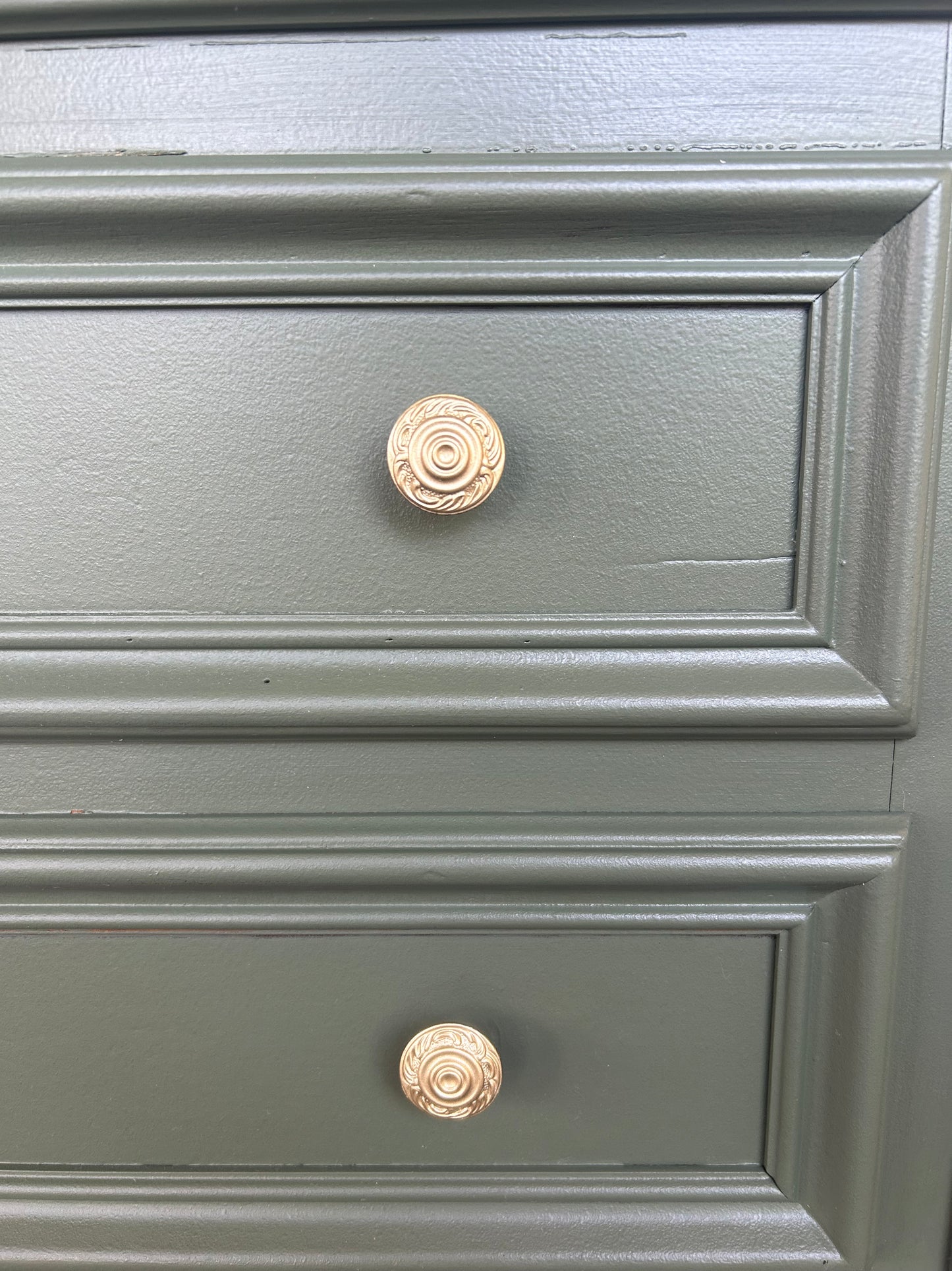 Kommode Olive grün • Vintage Sideboard Unikat
