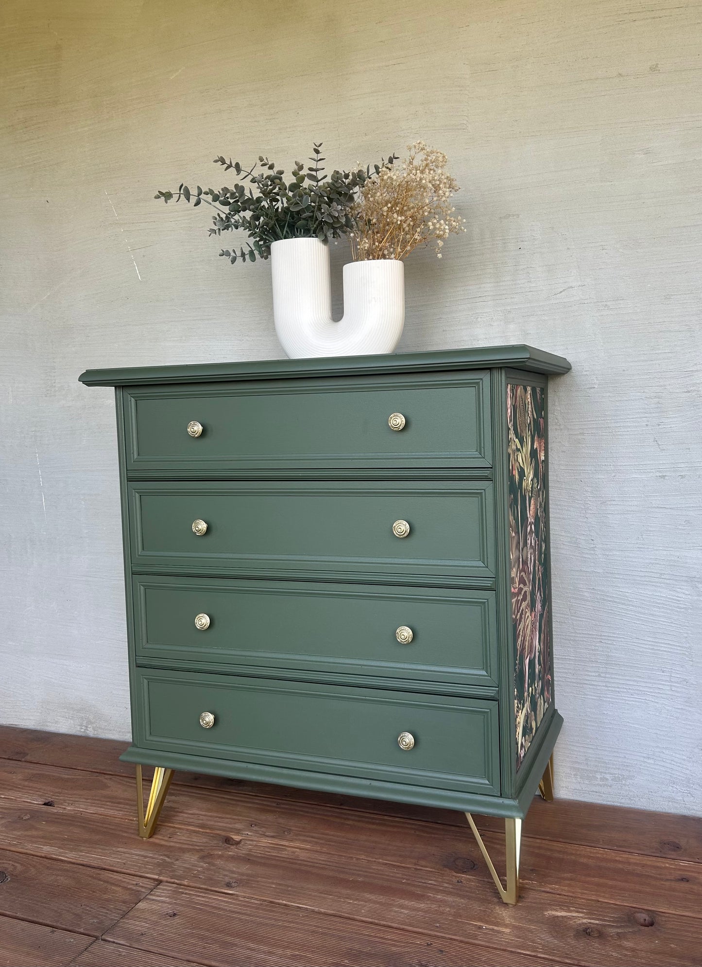 Kommode Olive grün • Vintage