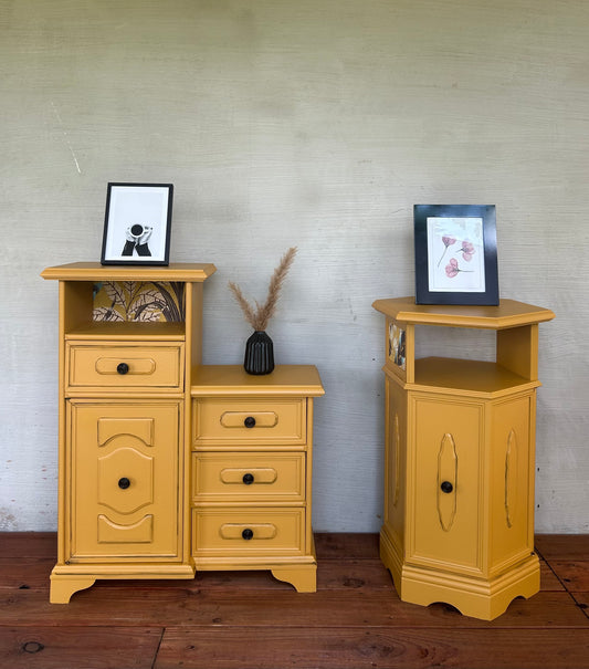 Beistellschränke Set Senfgelb