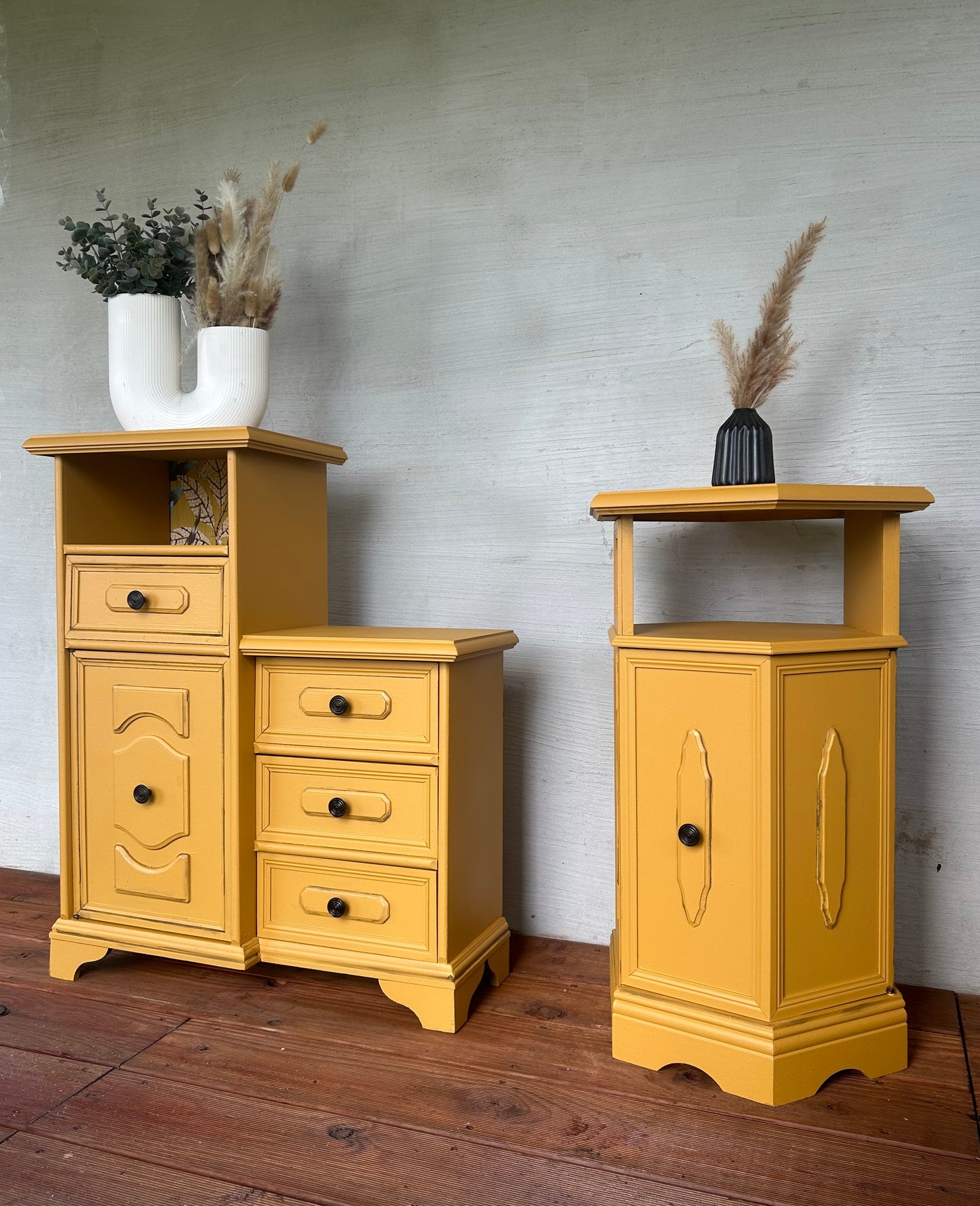 Beistellschränke Set Senfgelb