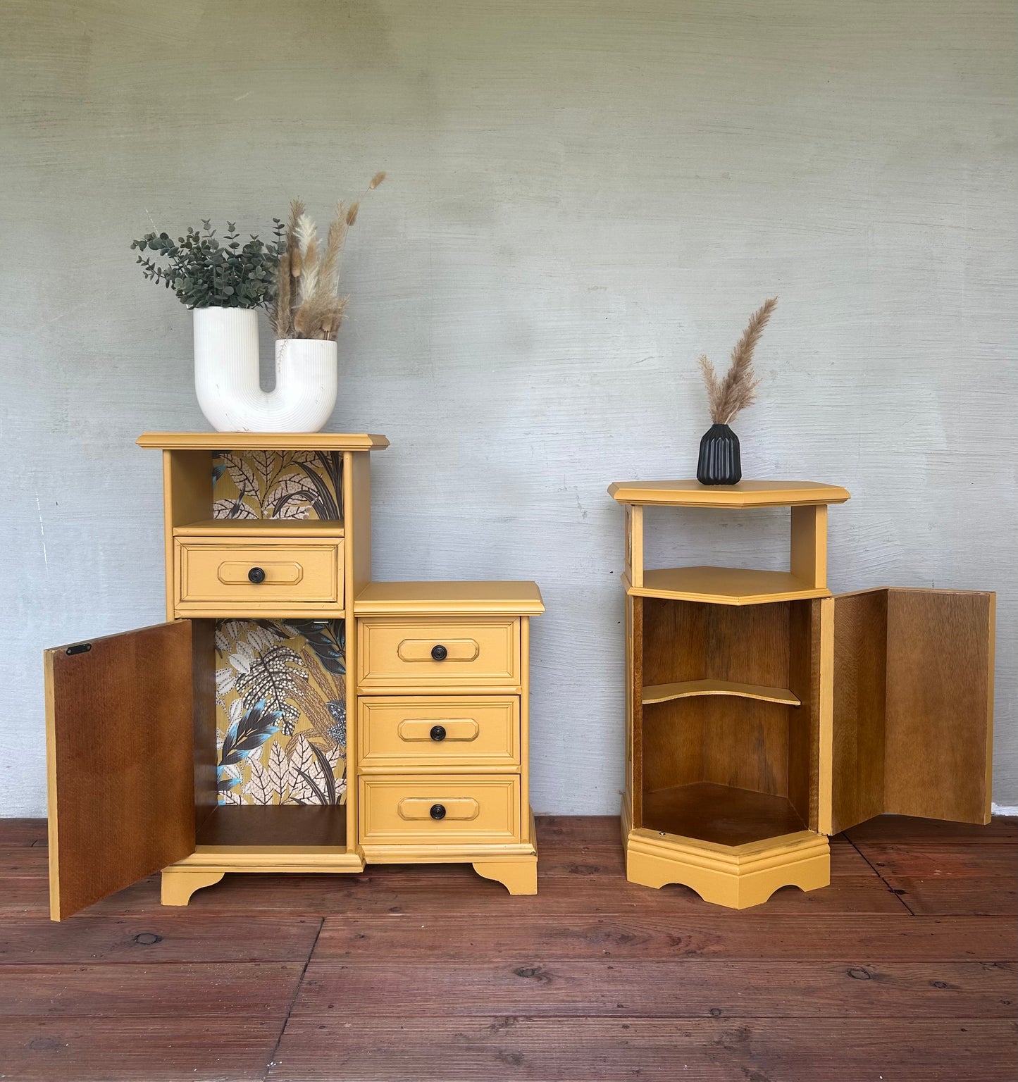 Beistellschränke Set Senfgelb